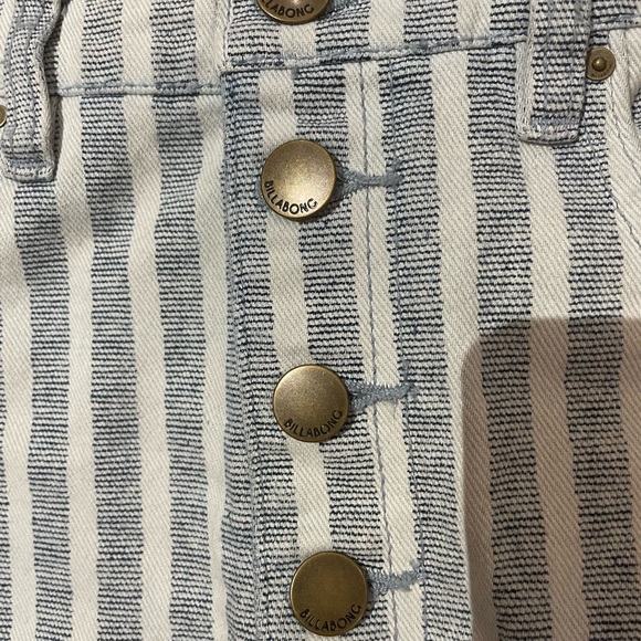 Striped Denim Mini Skirt - Picture 4 of 11